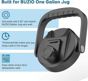 img 1 attached to 🧴 BUZIO Spout Lid: Leak-Proof Replacement Twist Lid for Gallon Jug - BPA-Free Flip Lid with Wide Handle for Easy Carry