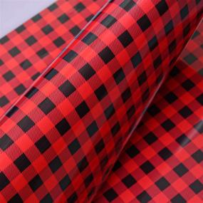 img 1 attached to 🔥 Aneco 4 Sheets Buffalo Plaid Heat Transfer Vinyl Plaid Vinyl HTV Iron-On Printed Vinyl Sheets (Color A, 12x12 Inches)