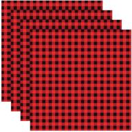 🔥 aneco 4 sheets buffalo plaid heat transfer vinyl plaid vinyl htv iron-on printed vinyl sheets (color a, 12x12 inches) logo