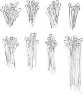 💍 1200-piece eye pins set for jewelry making - 20-gauge findings for diy jewelry, 8 length varieties, 150 of each, 0.63-1.97 inches, 0.09 inch hoop logo