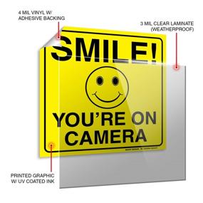 img 2 attached to Smile for the Camera Safety Sign - Occupational Health & Safety Product for Effective Safety Messaging