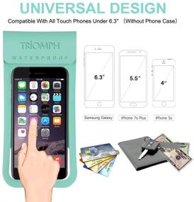 img 1 attached to Triomph Universal Waterproof Phone Pouch Cell Phones & Accessories