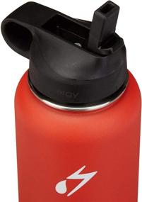 img 2 attached to Stay Hydrated with Hydro Energy Vacuum-Insulated Stainless-Steel Water Bottle - 32 oz, Red