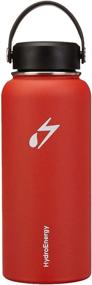 img 4 attached to Stay Hydrated with Hydro Energy Vacuum-Insulated Stainless-Steel Water Bottle - 32 oz, Red