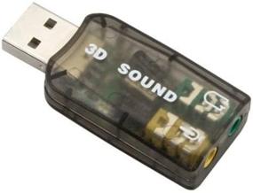 img 2 attached to Versatile USB Audio Sound Adapter for PS3, PS4, Windows, Mac, Raspberry Pi, and Linux; Enhances Headphone and Microphone Compatibility