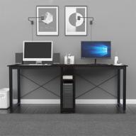 🖥️ sogesfurniture 78-inch large dual desk workstation with storage for home office, black bhus-ld-h01-bk logo