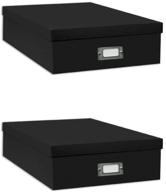 📦 organize your memories with pioneer jumbo scrapbook storage box - black, 14.75"x13"x3.75" (two pack) logo