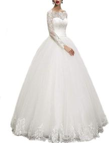 img 4 attached to 👰 Свадебное платье WeddingDazzle Ball Gown с сердцевидным вырезом, шнуровкой на спине для свадебной невесты.