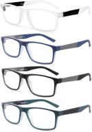 👓 enhance eye comfort with blue light blocking glasses 4 pack - uv ray filter eyeglasses +1.25 for men and women logo