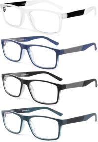 img 4 attached to 👓 Enhance Eye Comfort with Blue Light Blocking Glasses 4 Pack - UV Ray Filter Eyeglasses +1.25 for Men and Women