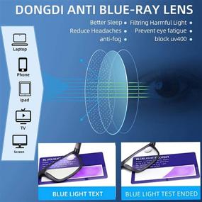 img 1 attached to 👓 Enhance Eye Comfort with Blue Light Blocking Glasses 4 Pack - UV Ray Filter Eyeglasses +1.25 for Men and Women