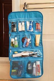 img 2 attached to 🧳 Premium Hanging Toiletry Travel Bag: Organize Cosmetics, Jewelry, Toiletries & Accessories Effortlessly with Large Size & Multiple Compartments