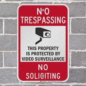 img 1 attached to 📹 Video Surveillance Sign for Occupational Health & Safety Products with No Trespassing Feature