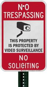 img 2 attached to 📹 Video Surveillance Sign for Occupational Health & Safety Products with No Trespassing Feature