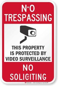 img 4 attached to 📹 Video Surveillance Sign for Occupational Health & Safety Products with No Trespassing Feature