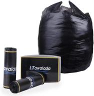 ltawalada 8 gallon trash bags: strong and unscented handle-tie for kitchen & bathroom - black garbage bags for small trash, 8 gallon capacity logo