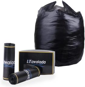 img 4 attached to LTawalada 8 Gallon Trash Bags: Strong and Unscented Handle-Tie for Kitchen & Bathroom - Black Garbage Bags for Small Trash, 8 Gallon Capacity