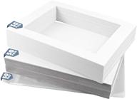 🖼️ mat board center, pack of 50, 11x14 white mats for 8x10 - clear bags, backing boards - acid-free, 4-ply thickness, white core - ideal for pictures, photos, and framing logo