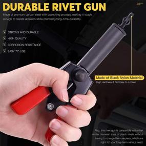 img 2 attached to 🔧 Mardatt 42Pcs Plastic Rivet Gun Set: Automotive Hand Riveter with 40Pcs Nylon Blind Rivets and Bonus Fastener Removal Tool
