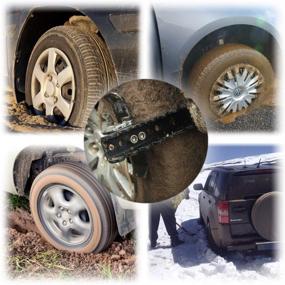 img 3 attached to 🚜 Инструмент противоскольжения для шин EZUNSTUCK - для RWD / AWD / 4x4 внедорожников, грузовиков, пикапов - EZ-D02ML Ultimate Mud, Sand, Snow решение для бездорожья - коврик для сцепления, альтернатива буксировочной стропе (средний / набор из 2)