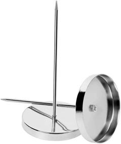 img 3 attached to 🔍 Stainless Steel 2PCS Bill Fork: Effective Rod Paper Holder & Check Bill Memo Spike