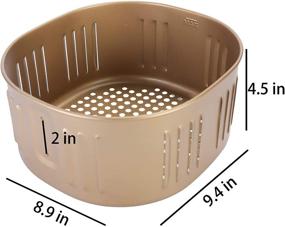 img 2 attached to 🍟 Air Fryer Replacement Basket for Power XL DASH Gowise USA Cozyna 5.5Qt - Non-Stick, Dishwasher Safe Fry Basket - Air Fryer Accessories