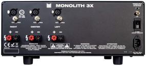 img 1 attached to 🔊 Monolith Multi-Channel Power Amplifier - Black with 3x200 Watt Per Channel, XLR Inputs for Home Theater & Studio: Unleash Crystal Clear Audio Power