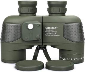 img 4 attached to 🔭 NOCOEX 10x50 Marine Binoculars for Adults with Rangefinder Compass, Military Grade Waterproof and Fogproof Optics - Ideal for Navigation, Boating, Fishing, Water Sports, and Hunting