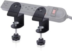 img 4 attached to LANMU Power Strip Clamp Mount, Desk Edge Mount Holder for AmazonBasics, Belkin and Other Mountable Power Strips (Fits Desks Edge Less Than 1.77 in)