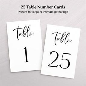 img 1 attached to Saturdays Co. 25 Elegant Table Numbers: Perfect for Weddings, Birthdays, Receptions, Anniversaries, and More!