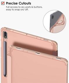 img 1 attached to 🌸 Supveco Samsung Galaxy Tab S7 11 Inch Case 2020: S Pen Holder, Slim Lightweight Stand, Rose Gold