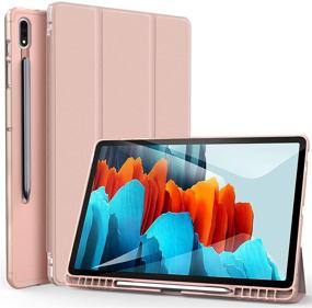 img 4 attached to 🌸 Supveco Samsung Galaxy Tab S7 11 Inch Case 2020: S Pen Holder, Slim Lightweight Stand, Rose Gold