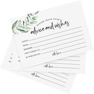 🌿 bliss collections wedding advice and wishes cards - 50 heavyweight, uncoated 4x6 cards with rustic greenery mad libs theme for weddings, wedding receptions, bridal showers - essential wedding decorations logo