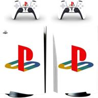 premium vinyl skin decal cover for sony ps5 console - complete protection with dualsense controller decals (cd-rom edition, 15) logo