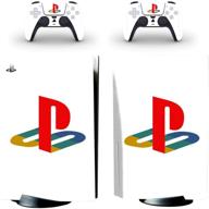 premium vinyl skin decal cover for sony ps5 console - complete protection with dualsense controller decals (cd-rom edition, 15) логотип