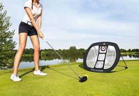 img 1 attached to 🏌️ Golf Chipping Net and Accessories - Includes Hitting Mat, Rubber Tees, Foam Practice Balls - Indoor Outdoor Chip-Shot Target - Backyard Training Game - Non-Slip Turf - Perfect Gift for Dad and Men