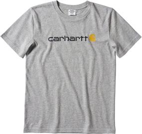 img 2 attached to 👕 Carhartt Рукавом Crewneck Футболка Цавье - Детская одежда: Верхняя одежда, майки и рубашки