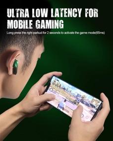 img 3 attached to Zime Winner True Wireless Earbuds: Gaming Bluetooth Headphones with Mic, Touch Control, 65ms Low Latency, IPX5 Waterproof, 25H Playtime - Perfect for Sports