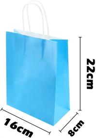 img 3 attached to 🎁 36 Piece Bright and Colorful Kraft Paper Gift Bags with String Handles - Ideal for Birthday Favors, Wedding and Party Celebrations supplies, Event Supplies - Available in 6 Vibrant Colors