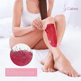 img 1 attached to 🌹 Cabee Hard Wax Beads for Hair Removal - Painless Wax Beans Depilatory for Women and Men - Stripless Brazilian Bikini for Face, Legs, Underarm, Back, Chest - 1lb, Red Rose Color, Wax Warmer Kit Included