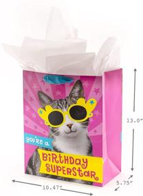 img 2 attached to 🎁 Hallmark Assorted Birthday Gift Bag Bundle: Pink Cat, Polka Dots, Heart (Pack of 3)