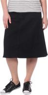 👗 discover kosher casual: women's modest knee length a-line stretch denim skirt – 4-pocket style, no slits! logo