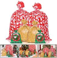 🎁 toyvian christmas gift bags: 24pcs assorted styles for xmas gift wrapping and package logo