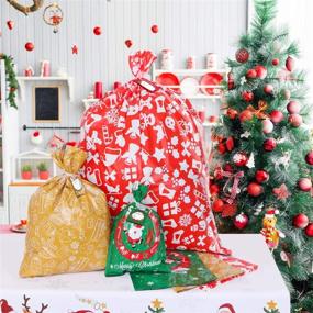 img 3 attached to 🎁 Toyvian Christmas Gift Bags: 24pcs Assorted Styles for Xmas Gift Wrapping and Package