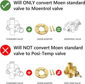 img 3 attached to 🚿 Enhance Shower Experience with Moen 145058 Shower Adapter Replacement Part - Convert Standard Valve to Moentrol Valve