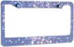 💎 luxe lavender crystal bling license plate frame: exquisite handcrafted design with premium stainless steel logo