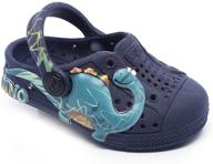 plugt clogs dinosaur garden water logo