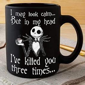 img 1 attached to Jack Skellington Calm Yet Caffeinated Coffee Mug - 11 OZ Coffee Mugs