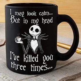 img 3 attached to Jack Skellington Calm Yet Caffeinated Coffee Mug - 11 OZ Coffee Mugs