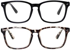 img 4 attached to 👓 JOSCHOO Blue Light Blocking Glasses 2 Pack for Women and Men - Reduce Eye Strain, Gaming and Computer Glasses (Black Tortoise)